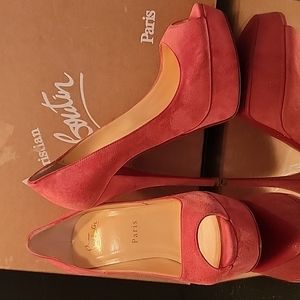Christian louboutin rose paris 36.5 troca 140 Vero velours.. box,bags and lt.bag